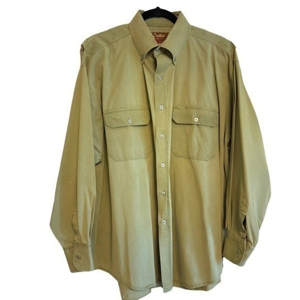 Walls Ranch Wear Mens Work Shirt XL Green Button Down Long Sleeve Western Cowboy
